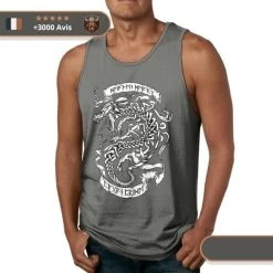 Débardeur Musculation Serpent De Midgard 8 Débardeur Musculation Serpent De Midgard -Viking Soldes Magasin debardeur dragon gris fonce