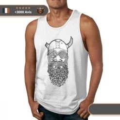 Débardeur Musculation Guerrier Viking -Viking Soldes Magasin debardeur odin blanc