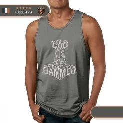 Débardeur Musculation Marteau De Thor -Viking Soldes Magasin debardeur thor gris
