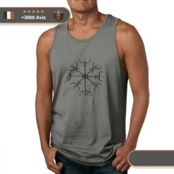 Débardeur Musculation Vegvisir -Viking Soldes Magasin debardeur vegvisir gris fonce
