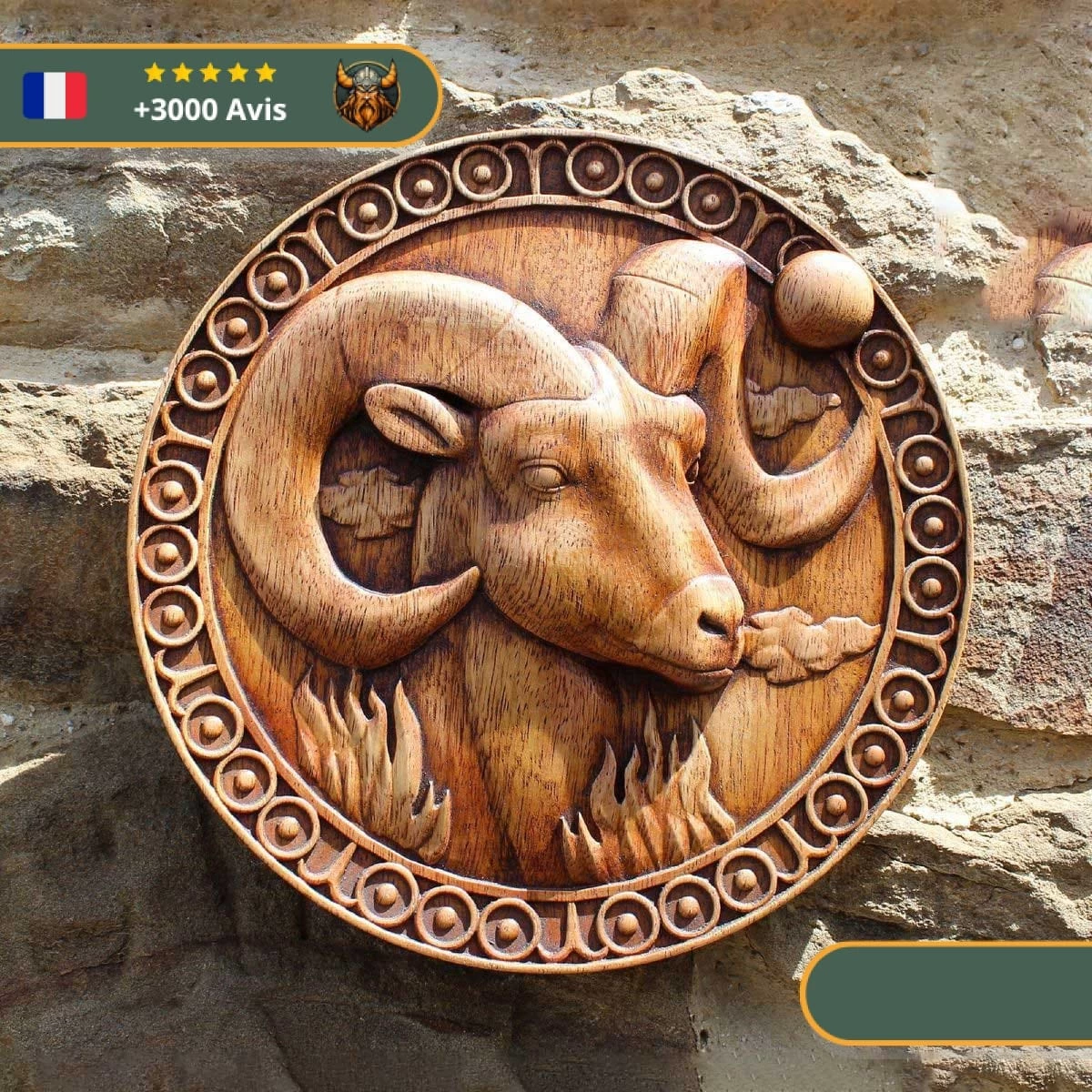 Art Mural Viking Bouc Tanngrisnir 2 Art Mural Viking Bouc Tanngrisnir – Image 2