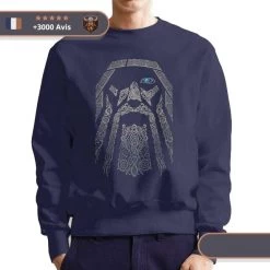 Sweat-shirt Dieu Odin 8 Sweat-shirt Dieu Odin -Viking Soldes Magasin ondinbleu
