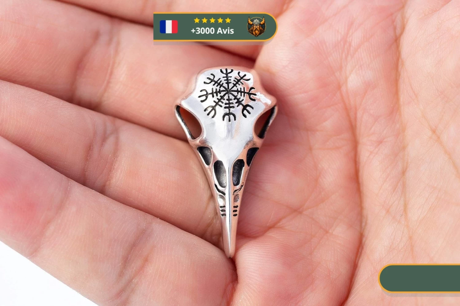 Pendentif Hugin | Argent 4 Pendentif Hugin | Argent – Image 4