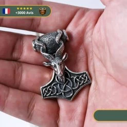Pendentif Tête De Chèvre | Argent -Viking Soldes Magasin pendentif chevre