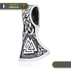 Pendentif Hache Viking | Argent -Viking Soldes Magasin pendentif hache valknut