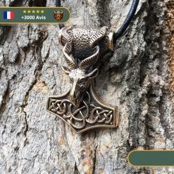 Pendentif Tête De Chèvre | Bronze -Viking Soldes Magasin pendentif marteau de thor tete chevre