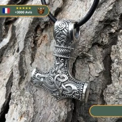 Pendentif Mjöllnir | Argent -Viking Soldes Magasin pendentif mjollnir marteau de thor legendaire