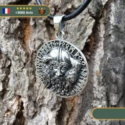 Pendentif Viking Corbeaux D'Odin Runes | Argent 12 Pendentif Viking Corbeaux D'Odin Runes | Argent -Viking Soldes Magasin pendentif viking corbeaux odin