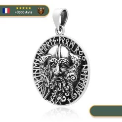 Pendentif Viking Corbeaux D'Odin Runes | Argent 9 Pendentif Viking Corbeaux D'Odin Runes | Argent -Viking Soldes Magasin pendentif viking corbeaux odin runes argent
