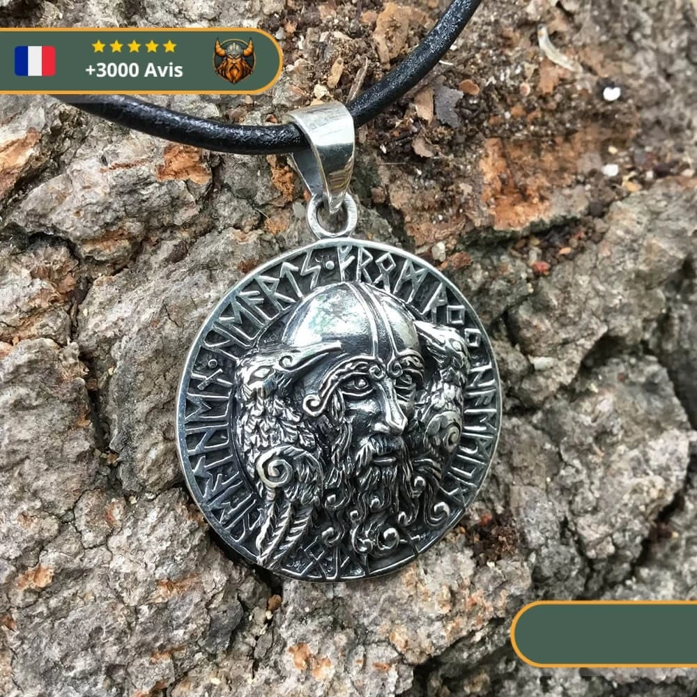 Pendentif Viking Corbeaux D'Odin Runes | Argent 5 Pendentif Viking Corbeaux D'Odin Runes | Argent – Image 5