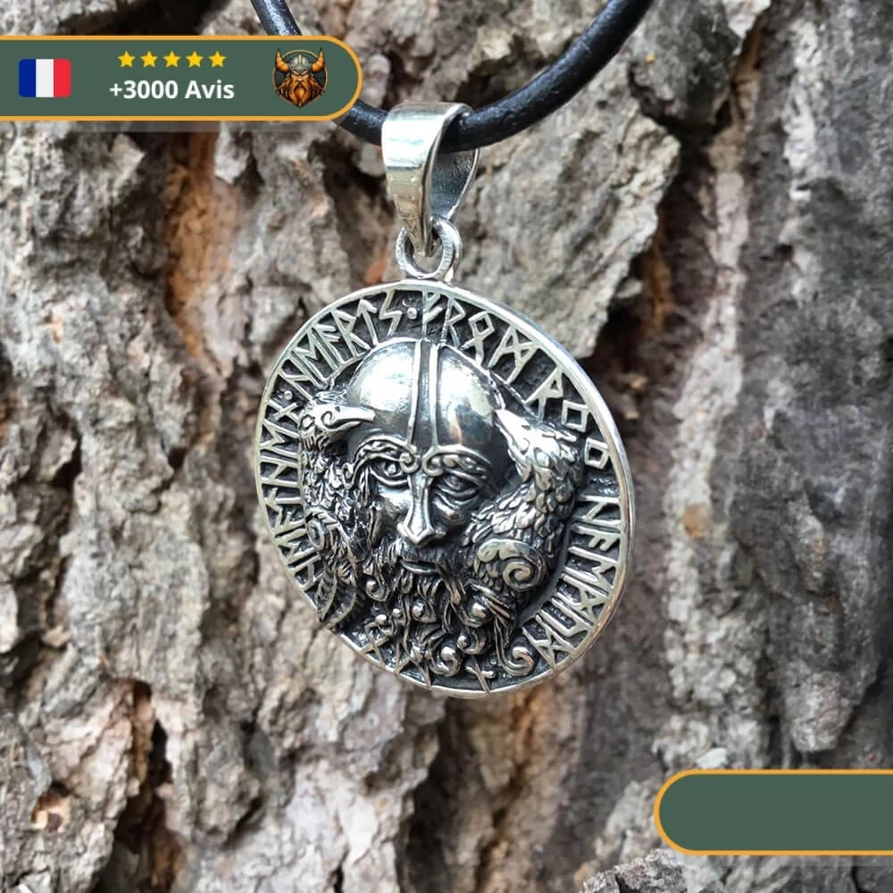 Pendentif Viking Corbeaux D'Odin Runes | Argent 6 Pendentif Viking Corbeaux D'Odin Runes | Argent – Image 6