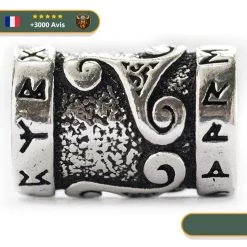 4 Perles Viking Vague -Viking Soldes Magasin perle viking barbe