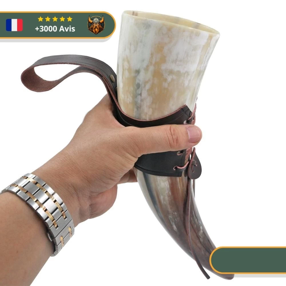 Corne à Boire Viking Avec Attache 2 Corne à Boire Viking Avec Attache – Image 2