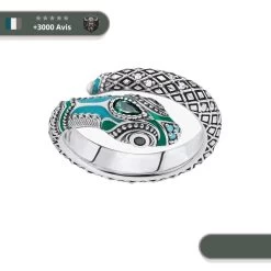 Bague Viking Serpent Jormungand En Argent 925