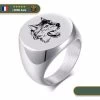 Bague Chevalière Viking Tête De Loup