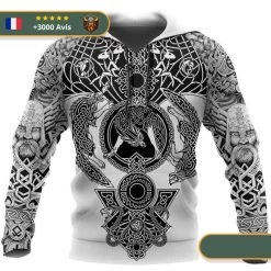 Sweat-shirt Viking Odin & Fenrir