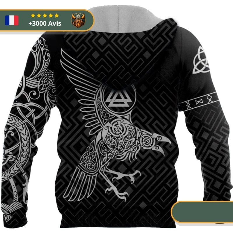 Sweat-shirt Viking Valknut & Vegvisir 2 Sweat-shirt Viking Valknut & Vegvisir – Image 2