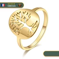 Bague Viking Gravure Arbre De Vie