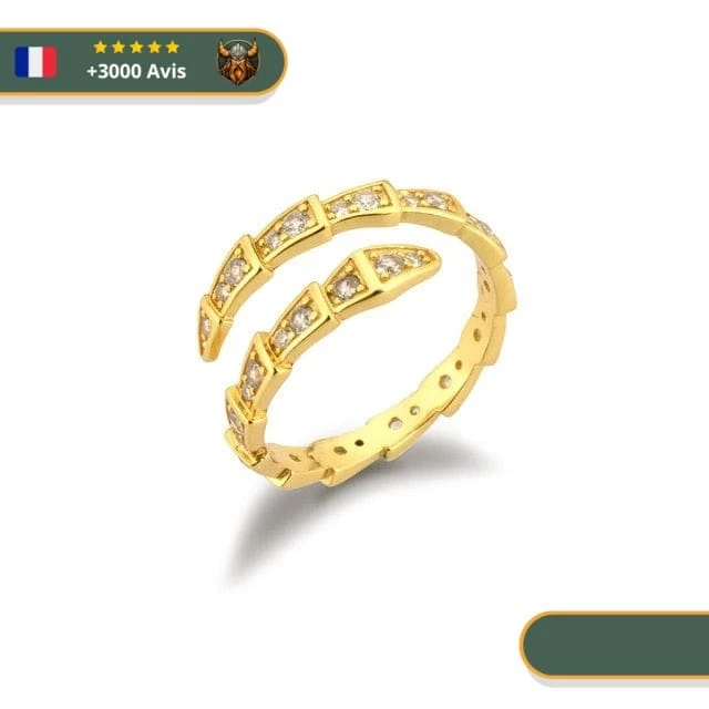 Bague Viking Serpent Or En Argent Et Zirconium 1 Bague Viking Serpent Or En Argent Et Zirconium