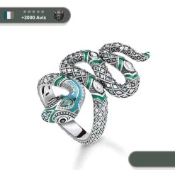 Bague Viking Serpent En Argent 925