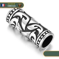 Perle Barbe Symbole Viking | Argent