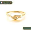 Bague Viking Serpent En Argent 925 Couleur Or