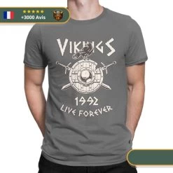 T-Shirt Viking Corbeau & Bouclier -Viking Soldes Magasin product image 1800619034