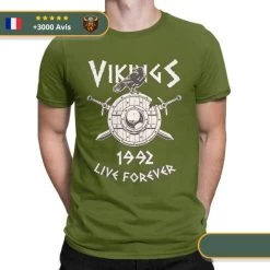 T-Shirt Viking Corbeau & Bouclier -Viking Soldes Magasin product image 1800619036