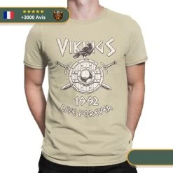 T-Shirt Viking Corbeau & Bouclier -Viking Soldes Magasin product image 1800619037
