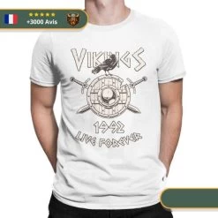 T-Shirt Viking Corbeau & Bouclier -Viking Soldes Magasin product image 1800619043