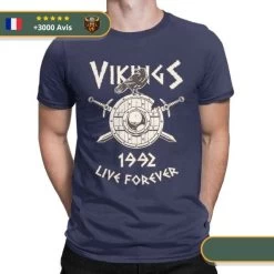 T-Shirt Viking Corbeau & Bouclier -Viking Soldes Magasin product image 1800619045