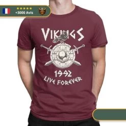 T-Shirt Viking Corbeau & Bouclier -Viking Soldes Magasin product image 1800619047