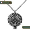 Collier Viking Vegvisir Et Corbeau