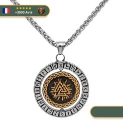 Collier Viking Valknut Et Runes