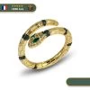 Bague Serpent Couleur Or Et Zirconium