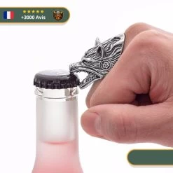 Bague Viking Tête De Fenrir & Ouvre Bouteille -Viking Soldes Magasin product image 527285779