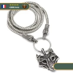 Collier Viking Tête De Fenrir