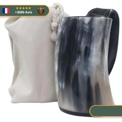 Chope De Bière En Corne De Bœuf Sombre -Viking Soldes Magasin product image 826401332