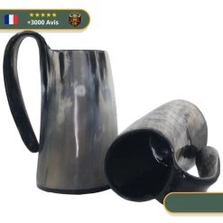 Chope De Bière En Corne De Bœuf Sombre -Viking Soldes Magasin product image 826401343