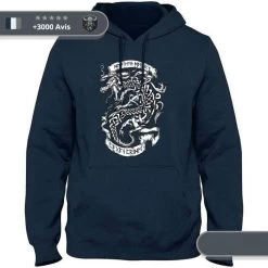 Sweat-Shirt Viking Serpent De Midgard -Viking Soldes Magasin psweat shirt loup bleu