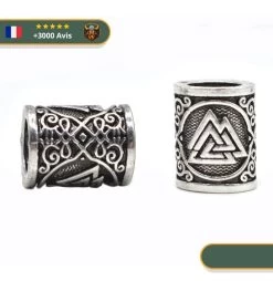 Perle Barbe Viking Scandinave | Argent