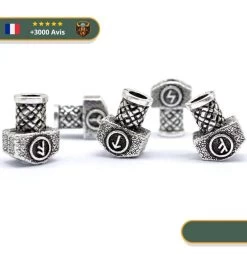 Perle Barbe Marteau Runes | Argent