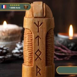 Statuette Viking En Bois - Thor -Viking Soldes Magasin statuette bois thor de dos