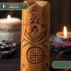 Statuette Viking En Bois - Thor -Viking Soldes Magasin statuette bois thor rectangle