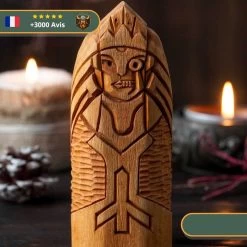 Statuette Viking En Bois - Hel -Viking Soldes Magasin statuette desse de la mort en bois