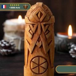 Statuette Slave En Bois - Perun -Viking Soldes Magasin statuette perun viking