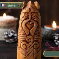 Statuette Viking En Bois - Baldur -Viking Soldes Magasin statuette viking en bois baldr