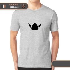 T-shirt Viking Casque De Guerrier -Viking Soldes Magasin t shirt casque viking gris