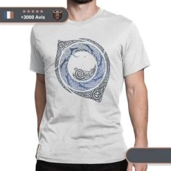 T-shirt Viking L'oeil D'Odin -Viking Soldes Magasin t shirt oeil blanc