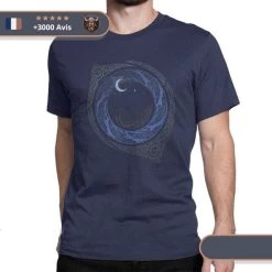 T-shirt Viking L'oeil D'Odin -Viking Soldes Magasin t shirt oeil bleu marine